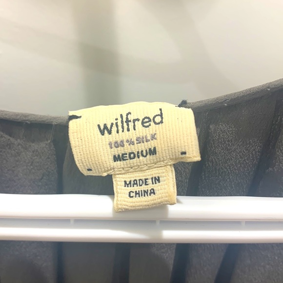 100% silk Wilfred blouse - dark grey - Picture 3 of 4